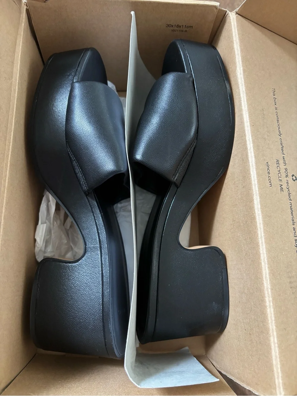 Vince black leather